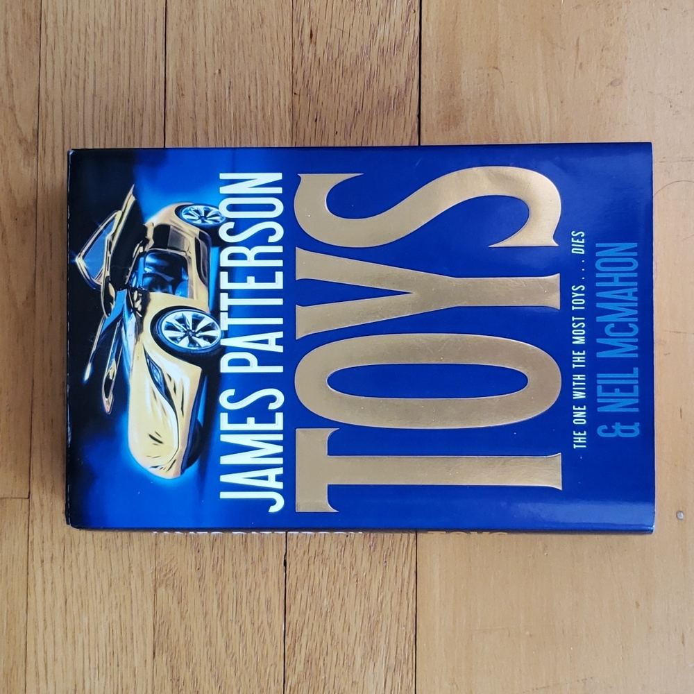 James Patterson mystery, hardcover book, toys